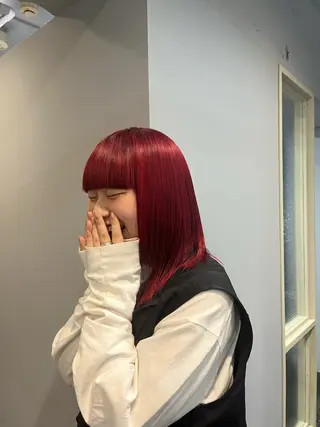 ミディアム 韓国ヘア/髪質改善 /艶カラー/sahoのヘアスタイル