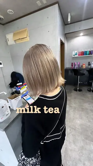 ミディアム REVE所属・REVE 【外国人風カラー】のヘアスタイル