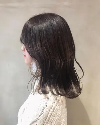 ミディアム カラー ヘアアレンジ 酸性縮毛矯正🧴韓国 レイヤー/髪質改善のヘアスタイル