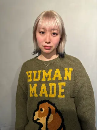 ショート カラー 美髪・シールエクステ ホソタニリョウコのヘアスタイル