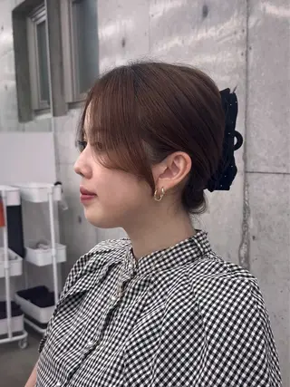 ミディアム カラー パーマ ヘアアレンジ IVY表参道所属・ヘアメイク小野リエ 韓国ハーフ🦊のヘアスタイル