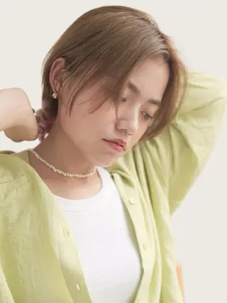 ショート ニワ/レイヤーカット /透明感カラー💎のヘアスタイル