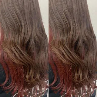 セミロング ブリーチ無しカラー✨ 美鈴のヘアスタイル