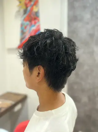 パーマ メンズ メンズ特化✂︎ 稗田達也のヘアスタイル