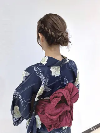 ヘアアレンジ 🍑ブリーチなし ダブルカラーuRiのヘアスタイル