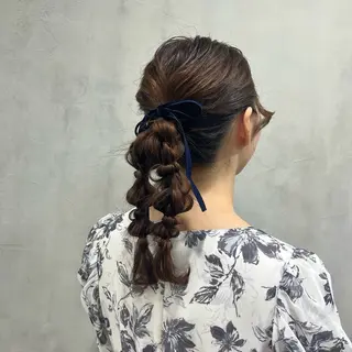 セミロング ヘアアレンジ 🫧tomoka 透明感カラー🫧のヘアスタイル