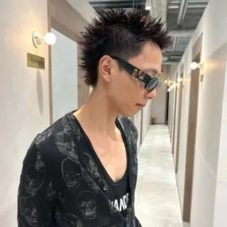 カラー メンズ garage.所属・スパイキーショート 平出天翔のヘアスタイル
