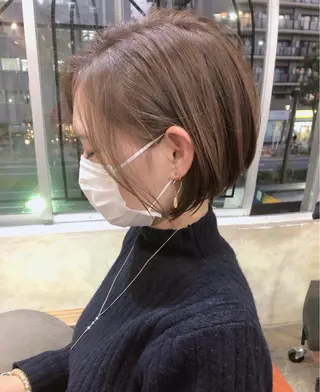 ショート カラー パーマ ヘアアレンジ キッズ ネイル マツエク・マツパ アイブロウ 髪質改善✨ハツメイ オグ✂️のヘアスタイル