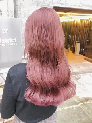 ロング カラー ヘアアレンジ 韓国ヘア 🦋KIRA🦋のヘアスタイル