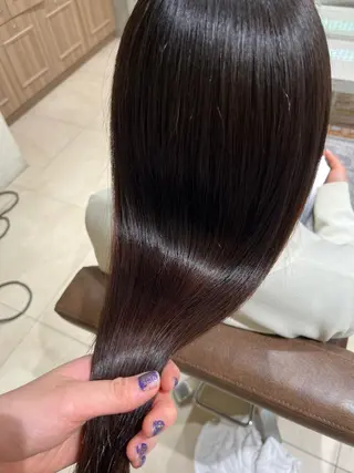 セミロング 艶カラー🩵中久保 舞優🩵のヘアスタイル