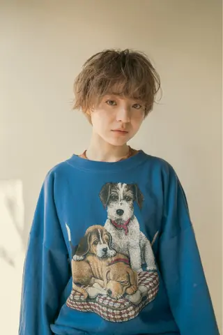 ショート yumeka🩶ボブ 暖色/透け感カラーのヘアスタイル