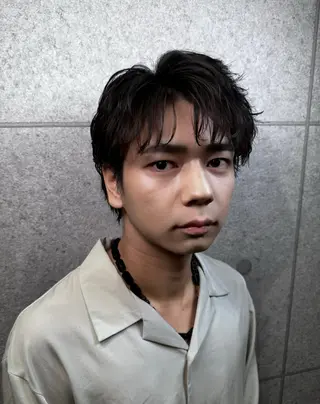 パーマ メンズ 宮之本 峻也のヘアスタイル
