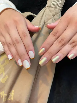 ネイル R'well所属・はばすみれ🎀ﾈｲﾙ 光ﾌｪｲｼｬﾙ ﾍｱのネイルデザイン