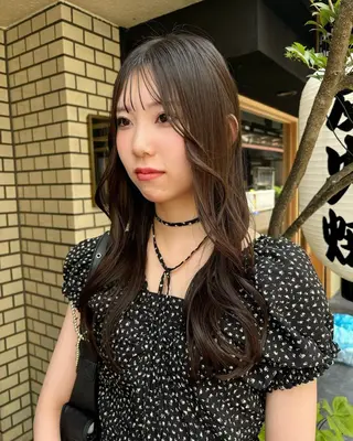 セミロング カラー nelke/レイヤー 立川/ブリーチのヘアスタイル