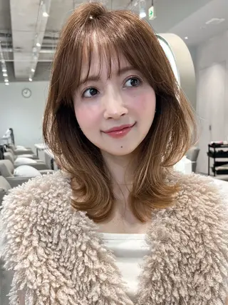 ミディアム 木村 賢人のヘアスタイル
