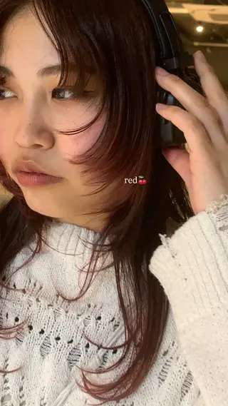 ミディアム カラー Non/立川/暖色 🌏暗髪/Aujuaのヘアスタイル