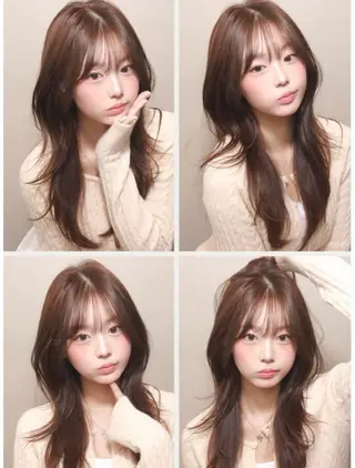 ロング カラー ✨Riria✨ ブリーチなしカラーのヘアスタイル