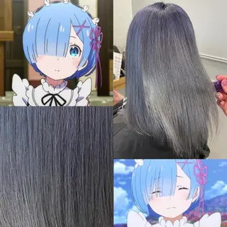 ミディアム カラー miloc那覇 MIKUのヘアスタイル