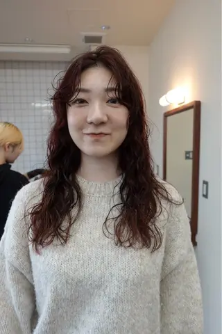 ロング カラー パーマ ボブパーマ/パーマ ウルフパーマのヘアスタイル