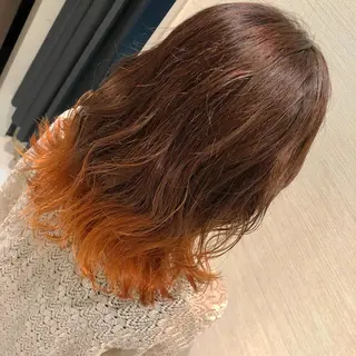 ミディアム カラー 松永 果菜のヘアスタイル