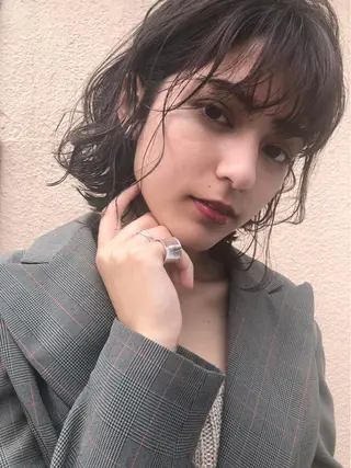 ショート カラー パーマ メンズヘア/レイヤー /ボブ山内春輝のヘアスタイル