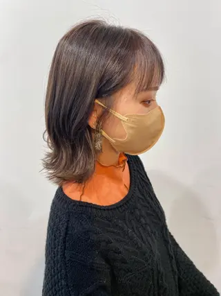 ミディアム カラー レイヤー/髪質改善 渡邉【日吉美容室】のヘアスタイル