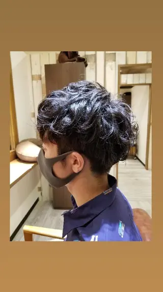 ショート メンズ パーマ 松江 幸世のヘアスタイル