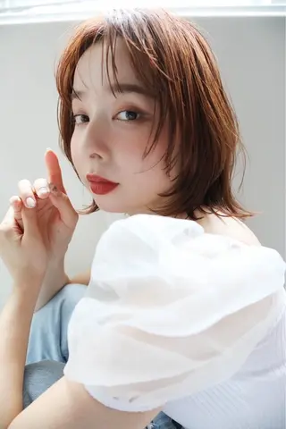 ミディアム 🫧Ayumu🫧 透明感カラー/春日のヘアスタイル