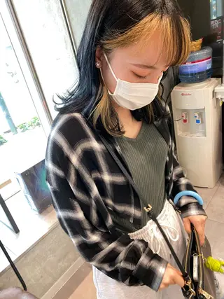 ミディアム カラー 韓国風デザイン 💐MIZUKI💐のヘアスタイル