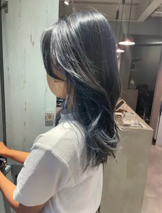 セミロング カラー 韓国風/オシャレ /縮毛矯正/滝口琴未のヘアスタイル
