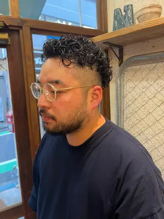 ショート パーマ メンズ うるツヤハイトーン✨ /西川郁巳のヘアスタイル