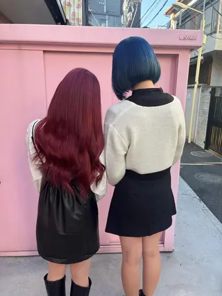 ロング カラー ヘアアレンジ 🩶【推しハイトーン 】yuzu🩶のヘアスタイル