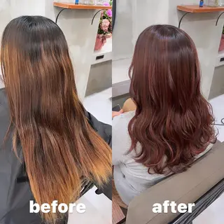 セミロング RIYA❤︎ Aujuaソムリエのヘアスタイル