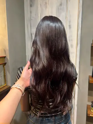 ロング mana♡透明感 カラー/縮毛矯正🫧のヘアスタイル