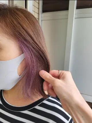 ミディアム カラー レイヤー/ショート /山田譲治✂️のヘアスタイル