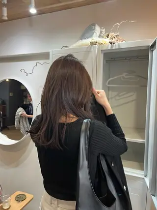 セミロング カラー 下石怜子/レイヤー/ 透明感カラーのヘアスタイル