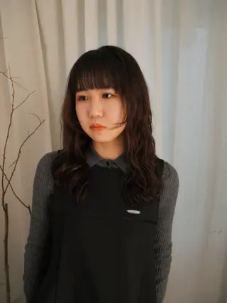 パーマ カットモデル FILMSりくのヘアスタイル