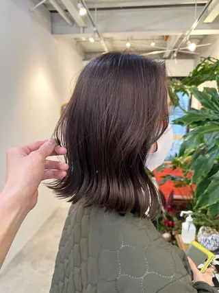 ミディアム カラー honoka ikegamiのヘアスタイル