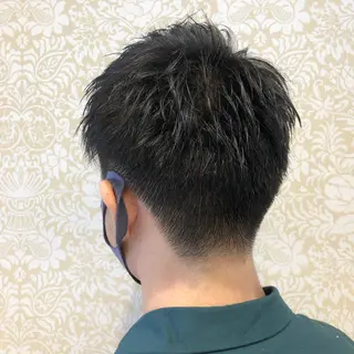 ショート メンズ 🐠寒色系×パーマ 櫻井　麿偉🐏のヘアスタイル