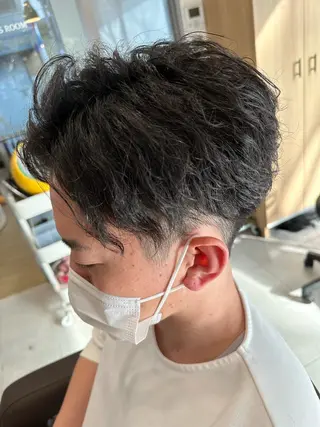 ショート パーマ メンズ 💈メンズ特化 美容師サキ💈のヘアスタイル