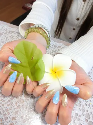 ネイル 🌙都岡 ムーンネイルのネイルデザイン