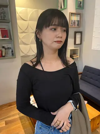 セミロング 松本 夏海のヘアスタイル