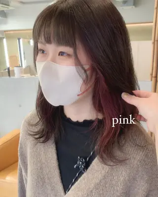 ミディアム カラー 山下恋佳/矢場町/ ブリーチ/ショートのヘアスタイル