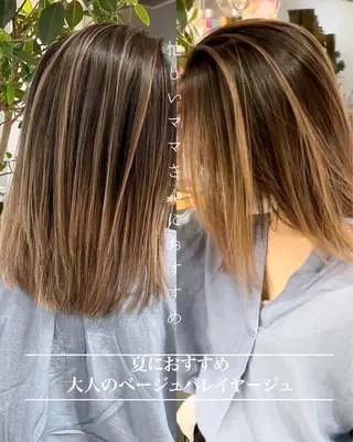 ミディアム 岸川 恭子のヘアスタイル