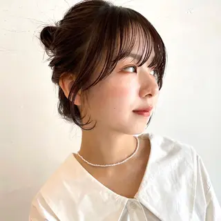 ミディアム カラー OAK 学芸大学所属・秋葉萌　透明感カラー /レイヤー/ボブ♡のヘアスタイル