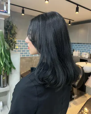 ミディアム カラー 韓国ヘア 🎀華澄のヘアスタイル