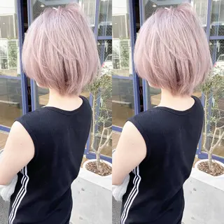 ショート カラー ⭐️横浜ブリーチ特化 美容師 堤涼⭐️のヘアスタイル