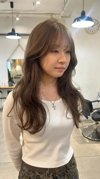 ロング カラー じゅわっと暖色カラー 🍊Moemiのヘアスタイル