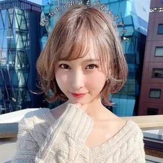 カラー 愛され透明感🪽トレ ンドヘア🪽池袋のヘアスタイル