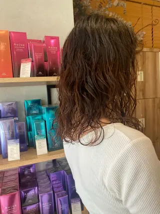 セミロング カラー パーマ ヘアアレンジ パーマ指名No1 /namiのヘアスタイル